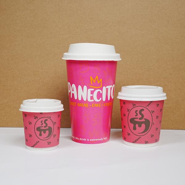 カスタマイズされたコンポスタブルコーヒーカップ 片置紙コーヒーカップ 蓋付き紙カップ