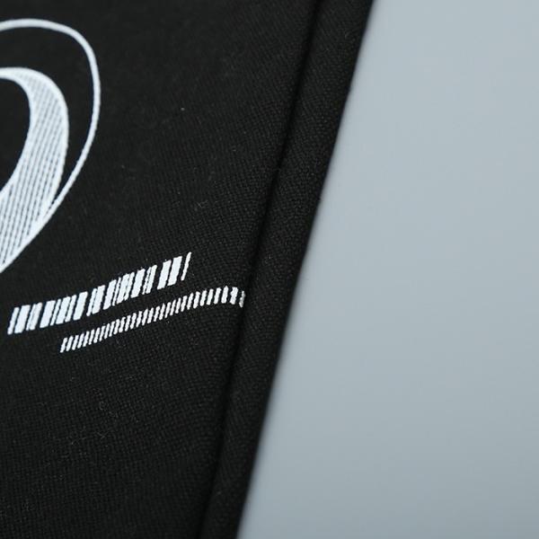 Natural Cotton Tote Messenger Canvas Shoulder Bag BLACK Recyclable