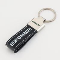 wholesale personalized logo lanyard gifts leather initial  keychains ornament pu genuine leather keyring