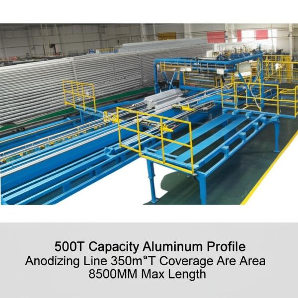500T Capacity Natural Gas Power Anodizing Production Line with 350m²/T Coverage and Video Inspection for Aluminum Profiles
