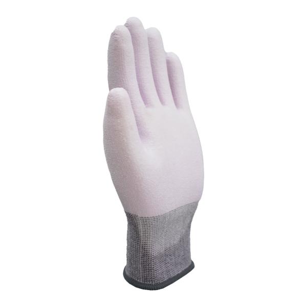 Cooling Work Gloves PU Coated Ice Silk Nylon Spandex 15 Gauge Summer Grip Gloves