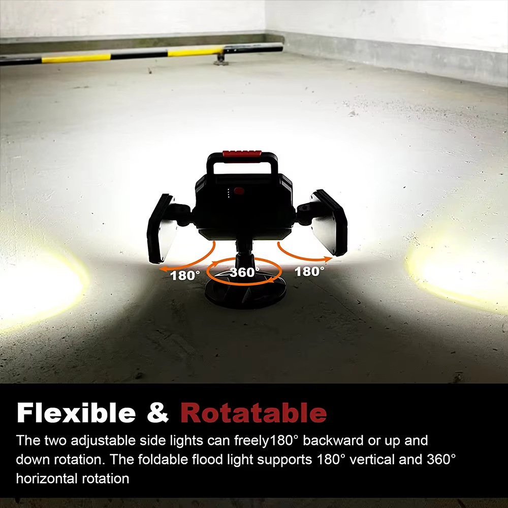 2025 Hot Sale Three-page Lamp Rotating Folding Mobile Charging Strong Magnetic Adsorption Car Inspection Lighting Work Lamp COB