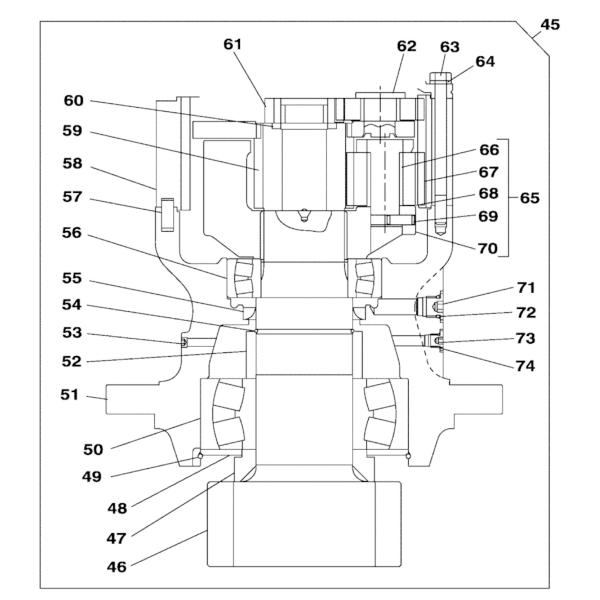168437A1 LS00190 LS00222 Holder Excavator Swing Gear Parts Fit CX210B CX160B