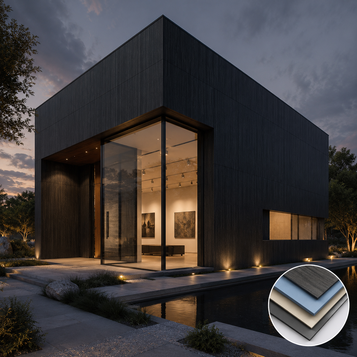 Anti-Corrosion HPL Outdoor Wall Cladding, Compact Laminate Exterior Panels