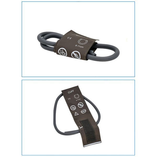 Newborn Infant Brown Non-Invasive Arm Circumference Monitor 6-11CM Infants Blood Pressure Strap Test Tubes Product