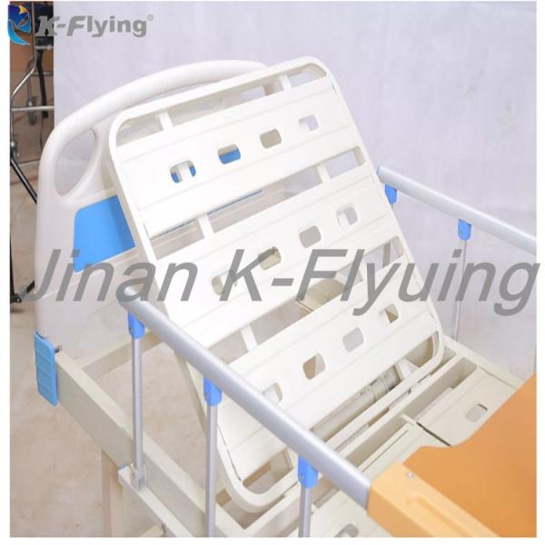 Moving 2 Cranks ABS Bedhead Foldable Hospital Manual Nursing Bed