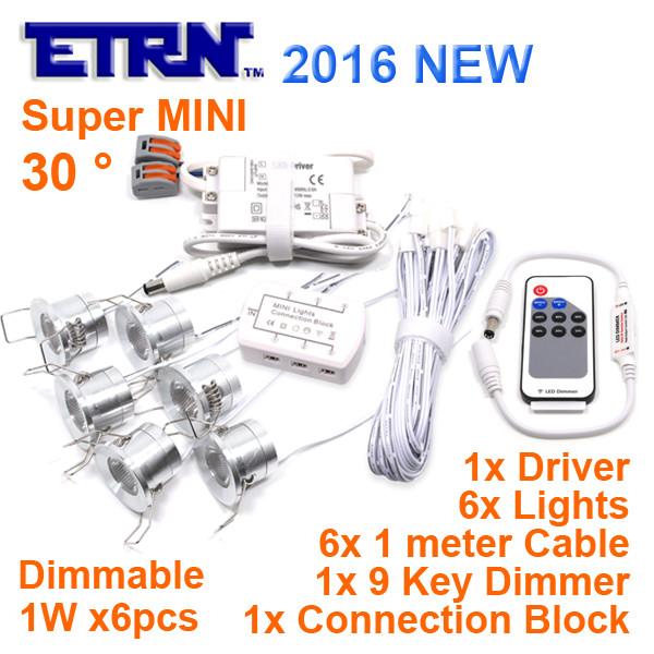 1W MINI  COB LED SET Dimmable Buried lights 30° Cabinet Spotlights 100-240VAC House Decorate Lights