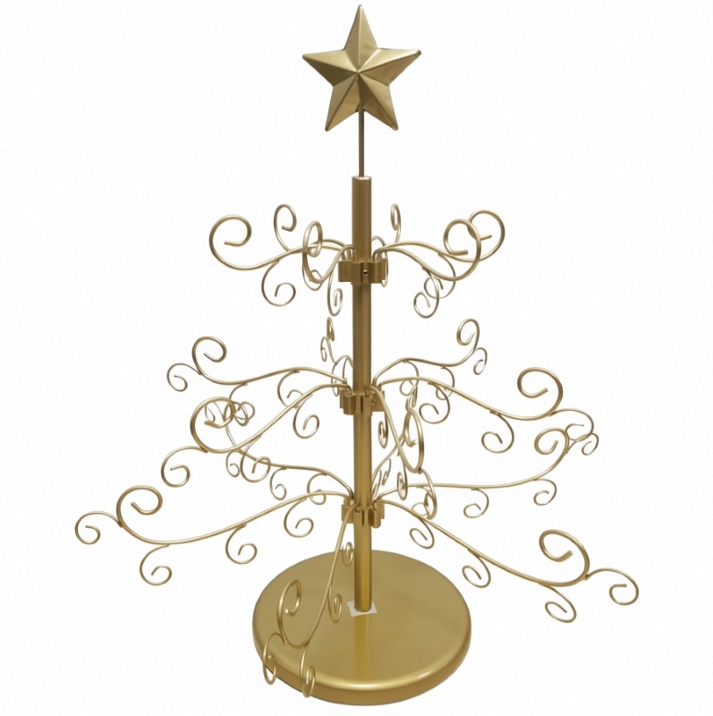2 Foot Golden Iron Tree Metal Tree Sculpture For Exhibition Booths / Office Interiors