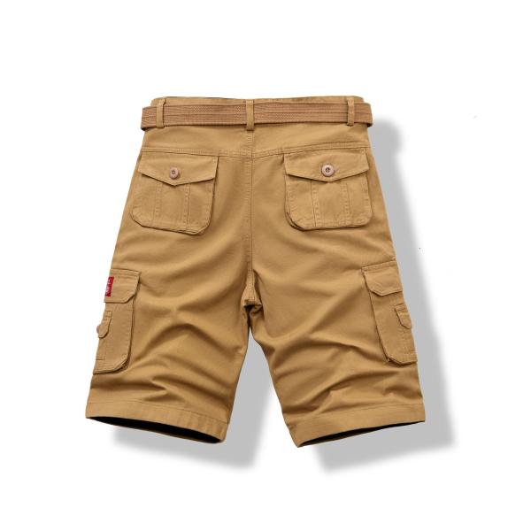 Men's Cargo Shorts Thick Cotton Material in Loose Fit with Multi-Pocket Convenience