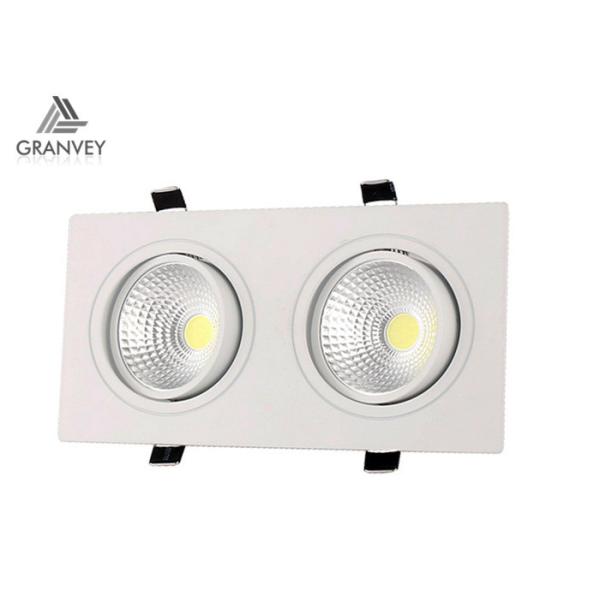 COB Double LED Recessed Downlights , Square LED Recessed Light With Housing 10W 18W
