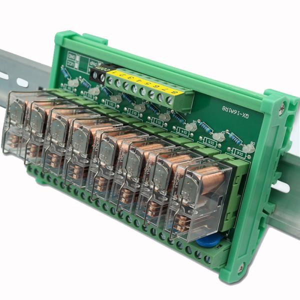 8 Ways Pluggable Relay Module PLC Output Amplifier Board DC 12V 24V