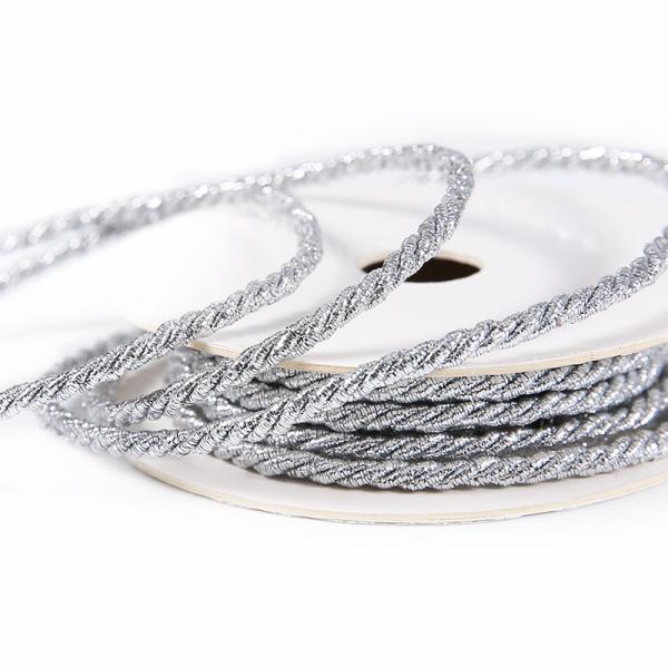 Золото-серебряная полиэстерная веревка с плетением 5 мм 3 нитей