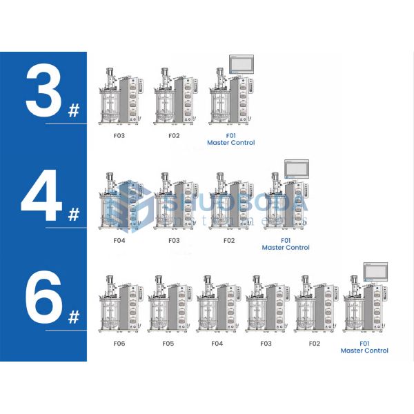 FMT-C Series Laboratory Compact Glass Multi Parallel Bioreactor Fermenter