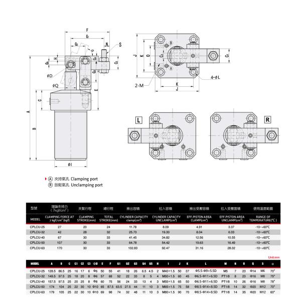 Pneumatic Lever Clamp Long Maintaining Time Welding Jig Heat Treated Surface