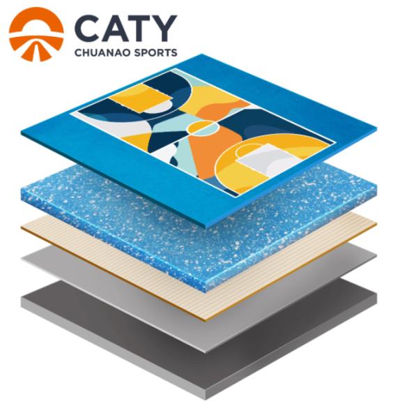 Durable Semi-PreFabricated Multi-Sport Court, Seamless Non-Slip Surface for Schools and Communities