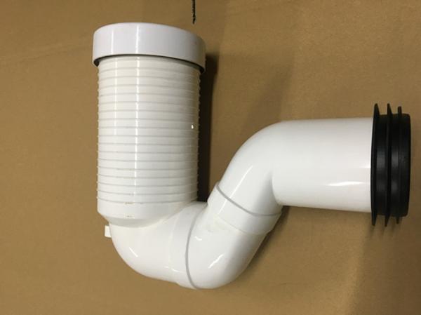 Lightweight S Trap Toilet Waste Pipe Connector / 90 Pan Connector White Color