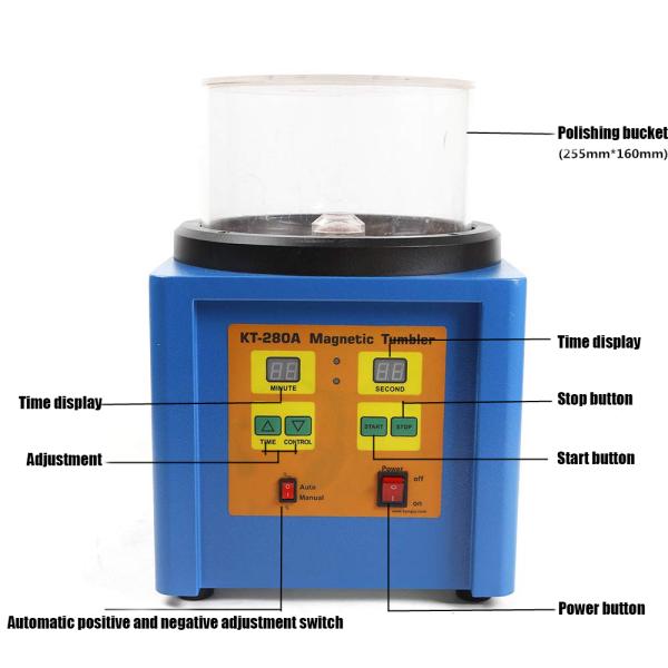 vaso magnético pulidoro Polishing Machine de la máquina 2800rpm de la joyería 550W