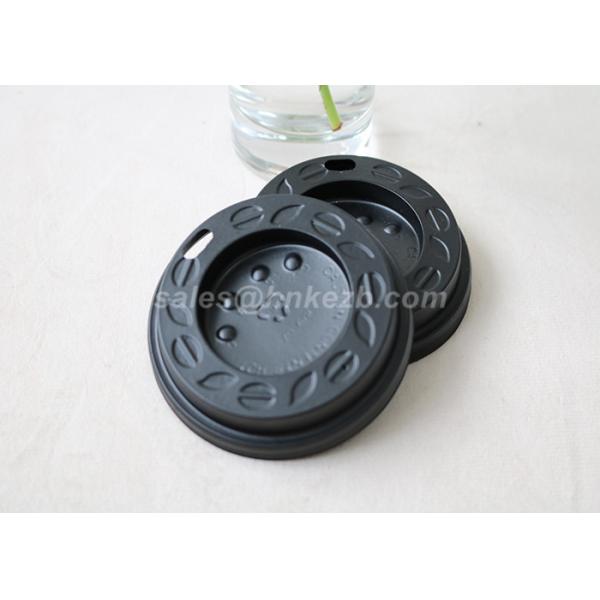 PS Material Disposable Paper Cup Lid , Coffee Cup Covers For Hot Beverage Cup