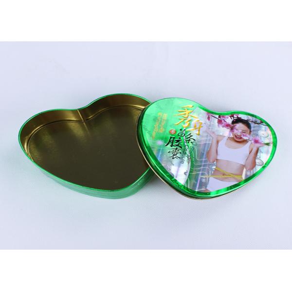 Slender Capsules Packaging Heart Shaped Gift Box Metal Tinplate Material YT1043