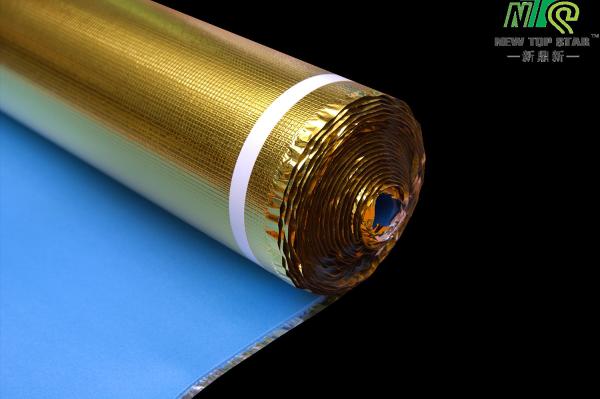 Forro à prova de som do revestimento à prova de som do vinil do Underlayment 3mm da espuma de IXPE com filme dourado