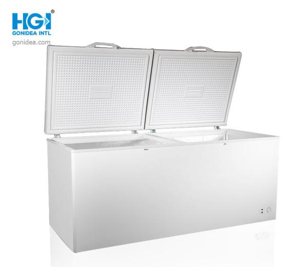 400L Double Door Deep Chest Freezer -18C Lowest Temperature With Manual Defrost