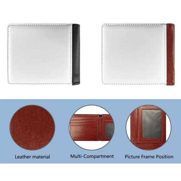 Sublimation Mens Wallet Custom Leather Bifold Wallet
