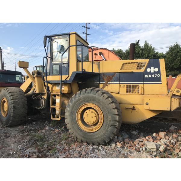 Color usado de la original del número de serie 21099 del cargador Wa470-1 de KOMATSU de la rueda delantera