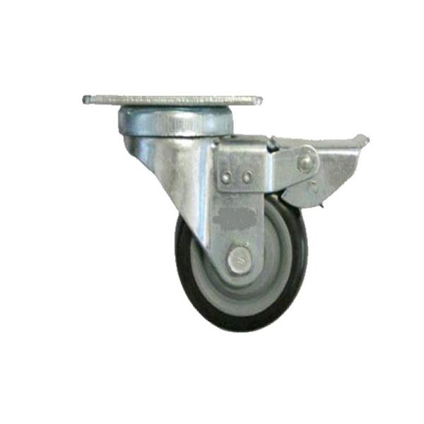 Industrial Swivel Caster Wheels with Brake Suitable for Pipe Racking Systems Featuring PU and PVC Material Construction