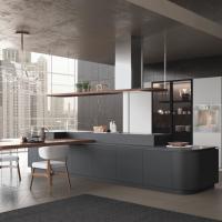 Luxury Modern Smart Modular Kitchen Design Wooden Furniture Veneer Door Panel Economic Wood Wall Kitchen Cabinet With Island