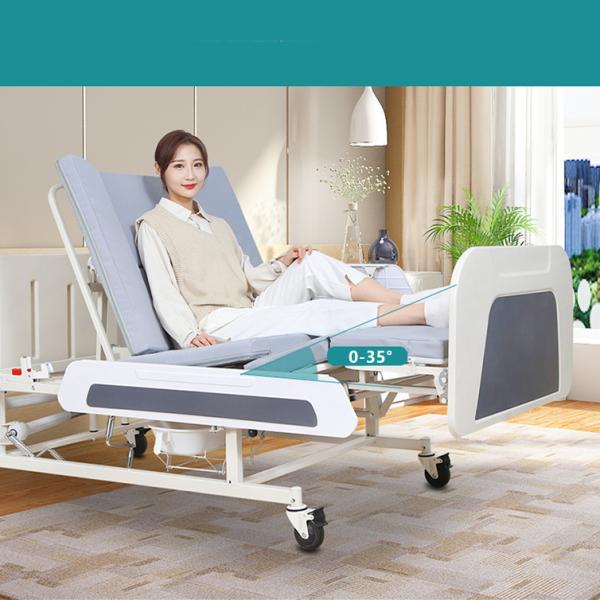 Adjustable Multifunctional Manual Hospital Bed With Rails