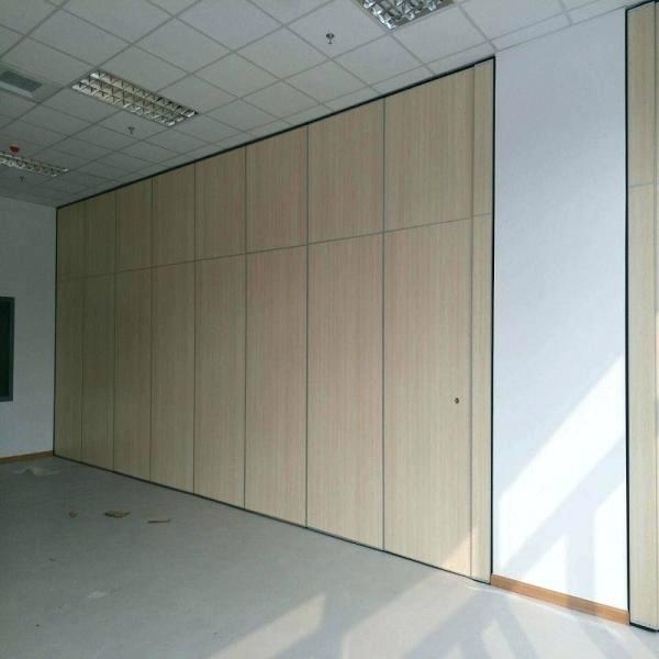 Folding Aluminium Door Wooden Surface Movable Office Operable Partition Wall