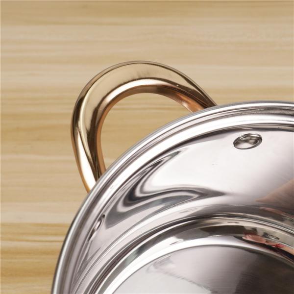 Золотой покрывая индивидуальный сотейник варя бак 24cm супа