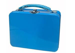 Full Color Small Metal Lunch Tin Box Suitcase Shaped For Kids Toys Packing