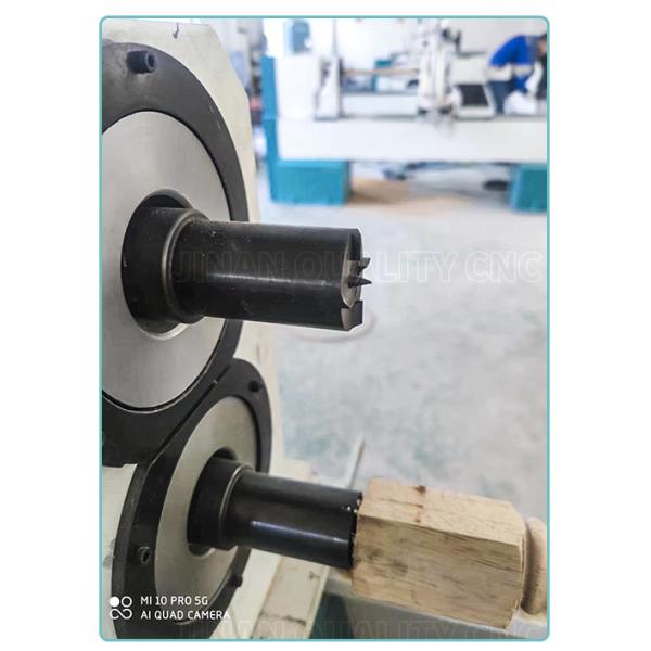 2 Spindles Double Axis Wood Turning Lathe For Chair Legs