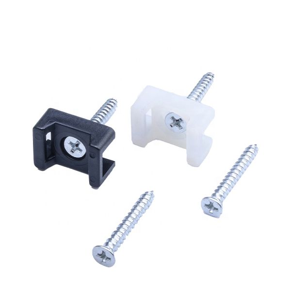 Plastic Zip Tie Anchors Saddle Type Convenient Nylon 66 Material
