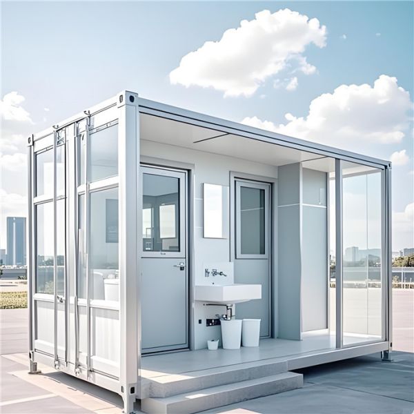 Heavy Duty Mobile Toilets Steel Frame Container Weather Resistant