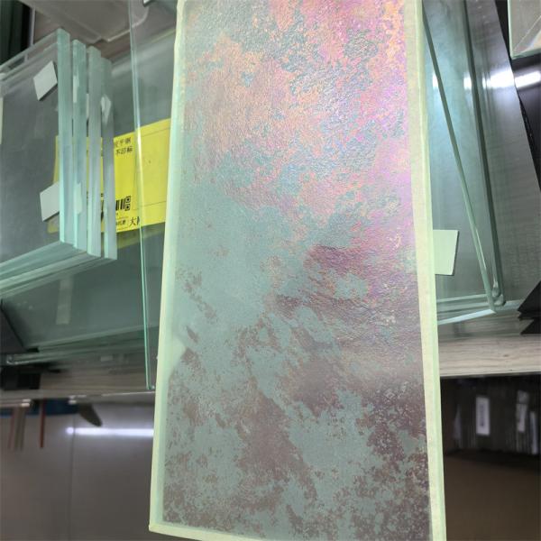 Vidrio acristalado Decorativo Gravado de fondo de vidrio fundido en caliente Museo de fondo de vidrio de pared vidrio fundido en caliente vidrio mesa de café