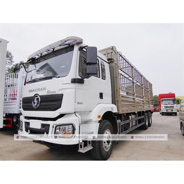 Camión Shacman 6x4 para transporte de carga pesada con barandas, volquete y camión de carga con barandas altas