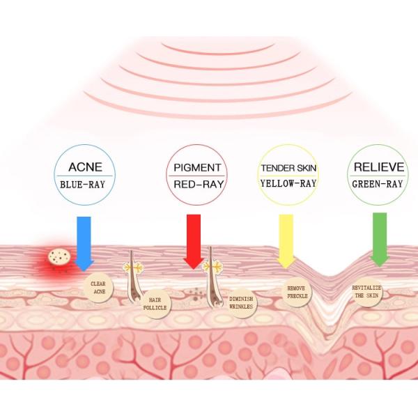 4 Colors LED Photon Therapy Machine 300W Medical LED Skin Tightening Machine