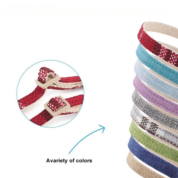 Anti Allergic Cat Collar With Bell Cotton Linen Adjustable Safe Cute Pet Collar