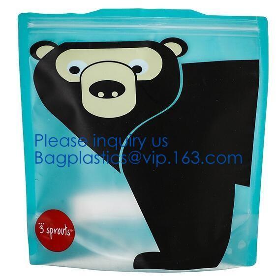 BPA Free Snack Airtight Food Grade Leakproof Fresh Freezer Reusable Silicone Food Preservation Storage pouch