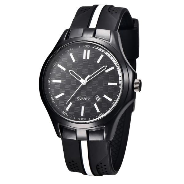Men's Silicone Wrist Watches , Stainless steel Caseback  Waterproof  Alloy Wrist Watches , OEM Men Watch