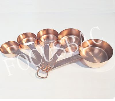 Hot sale Copper Stainless Steel Measuring Cups and Spoons Set wholesale