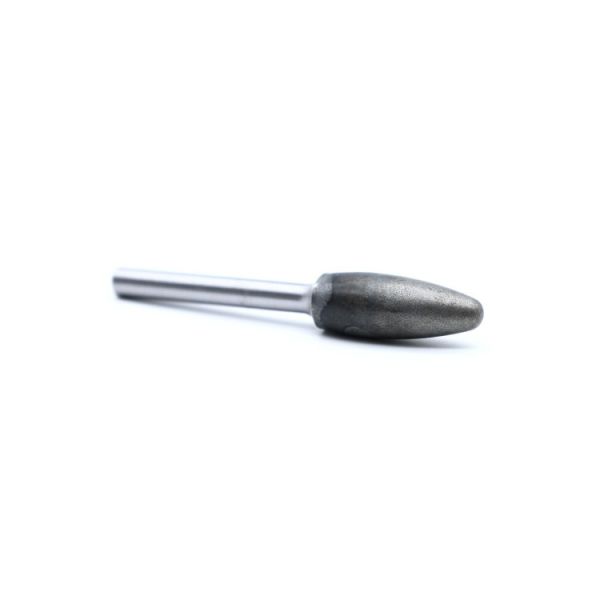 SH-5ZM Flame Burr Blank - 12mm Head Untoothed for Custom Tooth Shaping and Regrinding