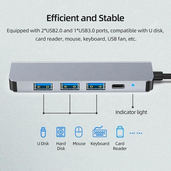 Customized 6-In-1 USB C Type-C Hub To 4K HDMI® and USB 3.0 for Macbook OEM/ODM