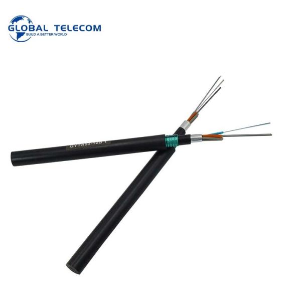 Underground G652D Single Mode Outdoor Fiber Cable Double Jacket Armored PE Sheath