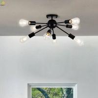 Iron Pendant Light Home Art Baking Paint Black LED Nordic Pendant Light
