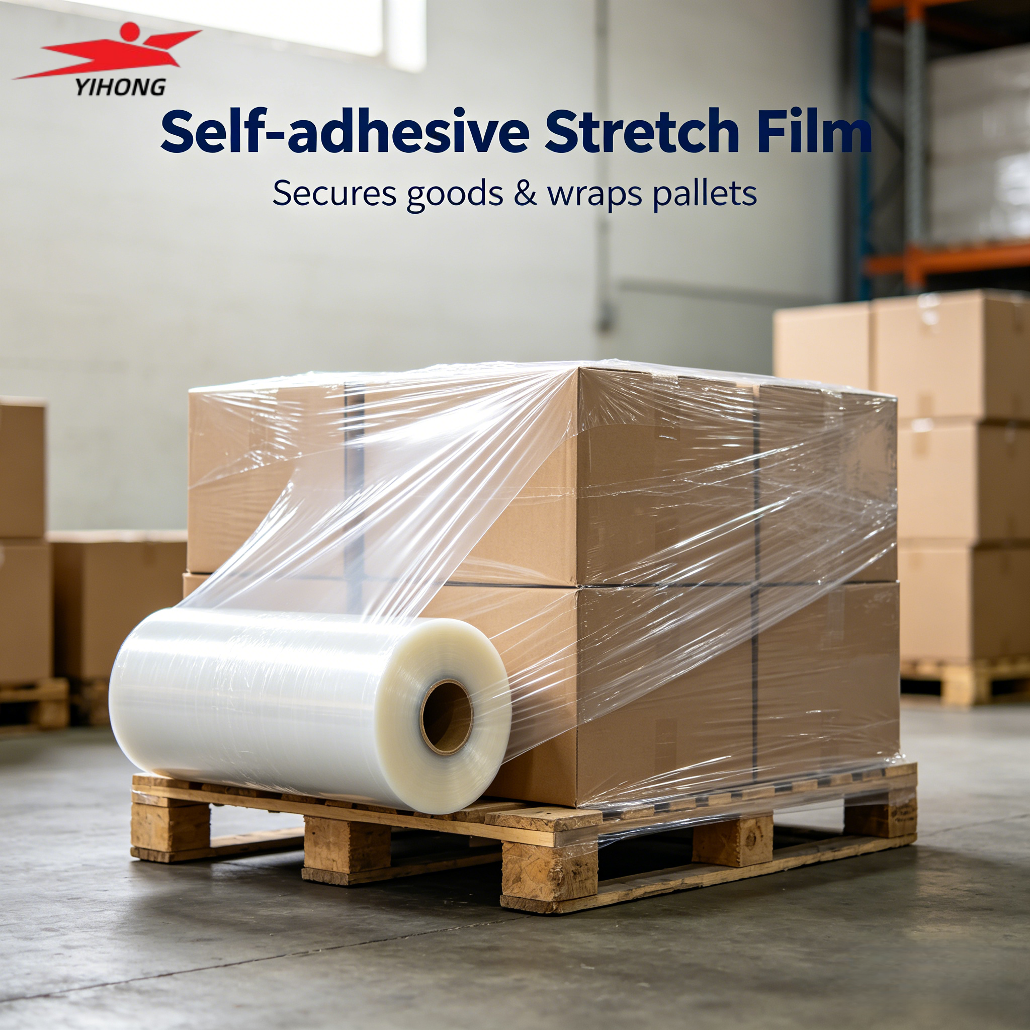 Industrial LLDPE PE Stretch Film Roll Coreless Blown Machine Grade High Strength Cling Logistics Cargo Furniture Packaging Soft