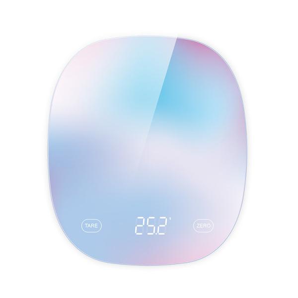 Báscula de cocina digital para alimentos con división de 1g/0.1oz, función de tara y plataforma de vidrio templado fácil de limpiar
