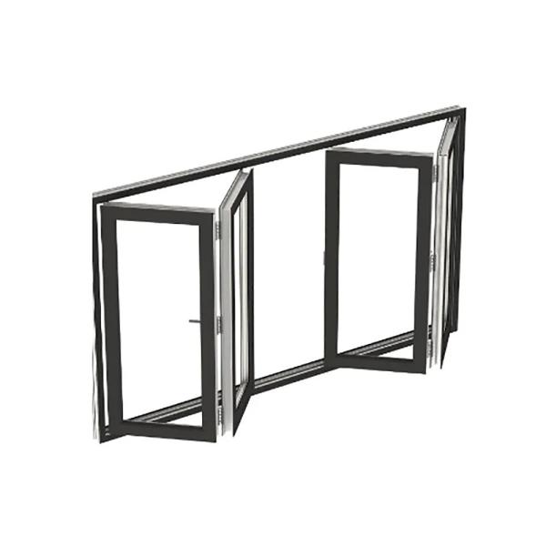 Aluminum Alloy Bi-Fold Windows Soundproof And Wind Pressure Resistant For Distributors
